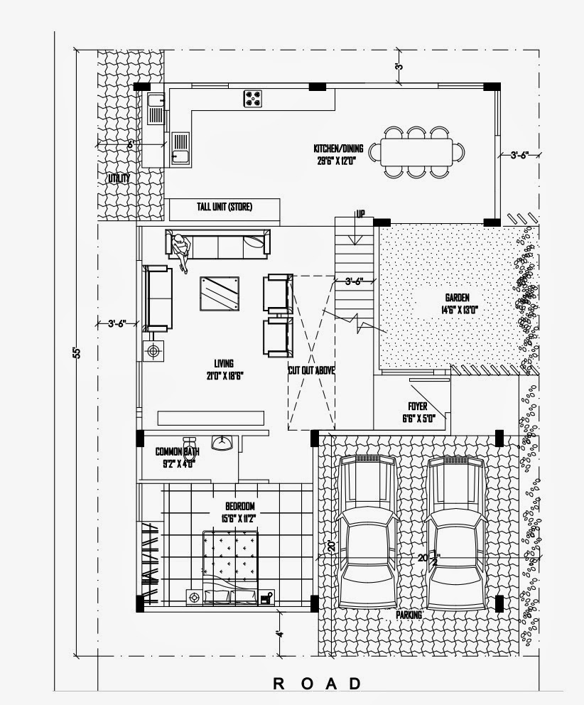 Luxurious Duplex House  Plan  40  50 Ghar Planner